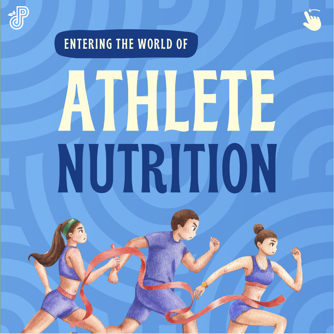 Visuel Instagram : la nutrition du sportif, illustrations de coureurs